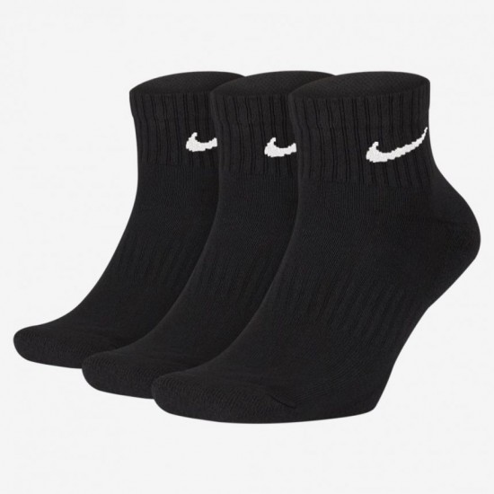 MEIAS NIKE EVERYDAY LIGHTWEIGHT CANO MÉDIO TRIPACK - PRETO